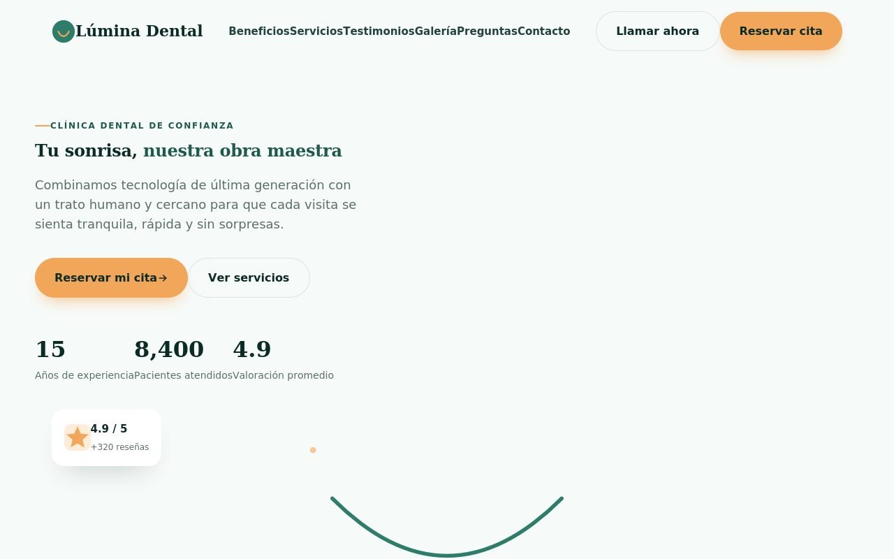 Captura de la demo Lúmina Dental