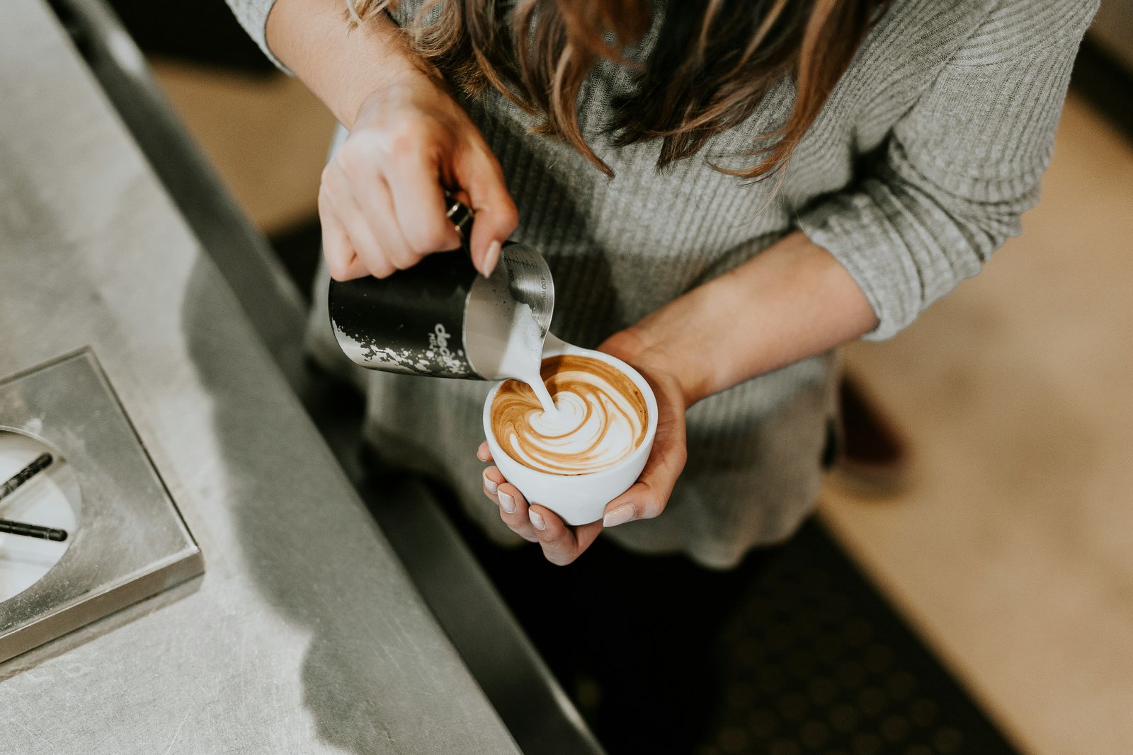 Detalle de preparación de café